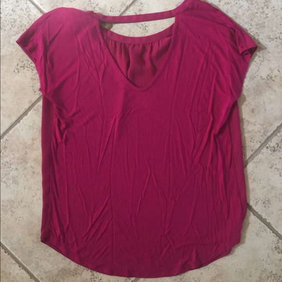 Loft Outlet Magenta Bar Back Top S - Picture 4 of 4
